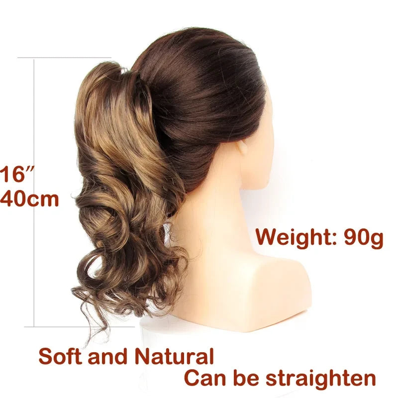 Wavy Piano Color Synthetic Ponytail Extension