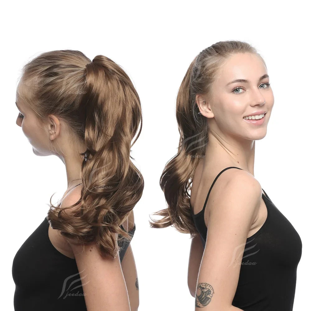 Wavy Piano Color Synthetic Ponytail Extension