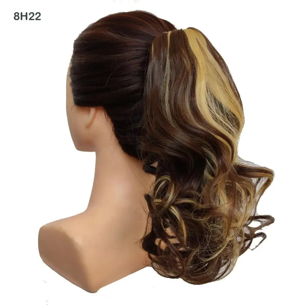 Wavy Piano Color Synthetic Ponytail Extension