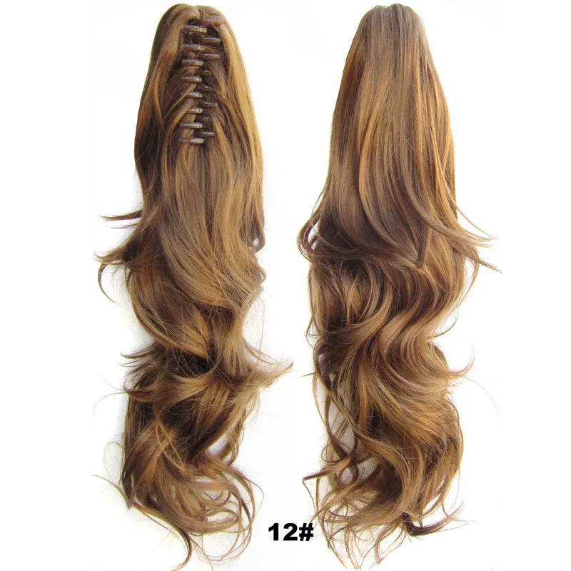 Wavy Piano Color Synthetic Ponytail Extension