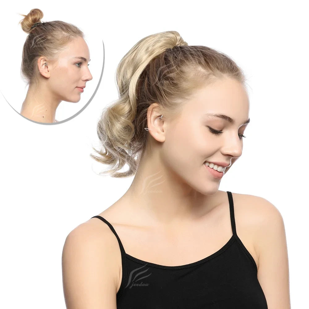 Wavy Piano Color Synthetic Ponytail Extension