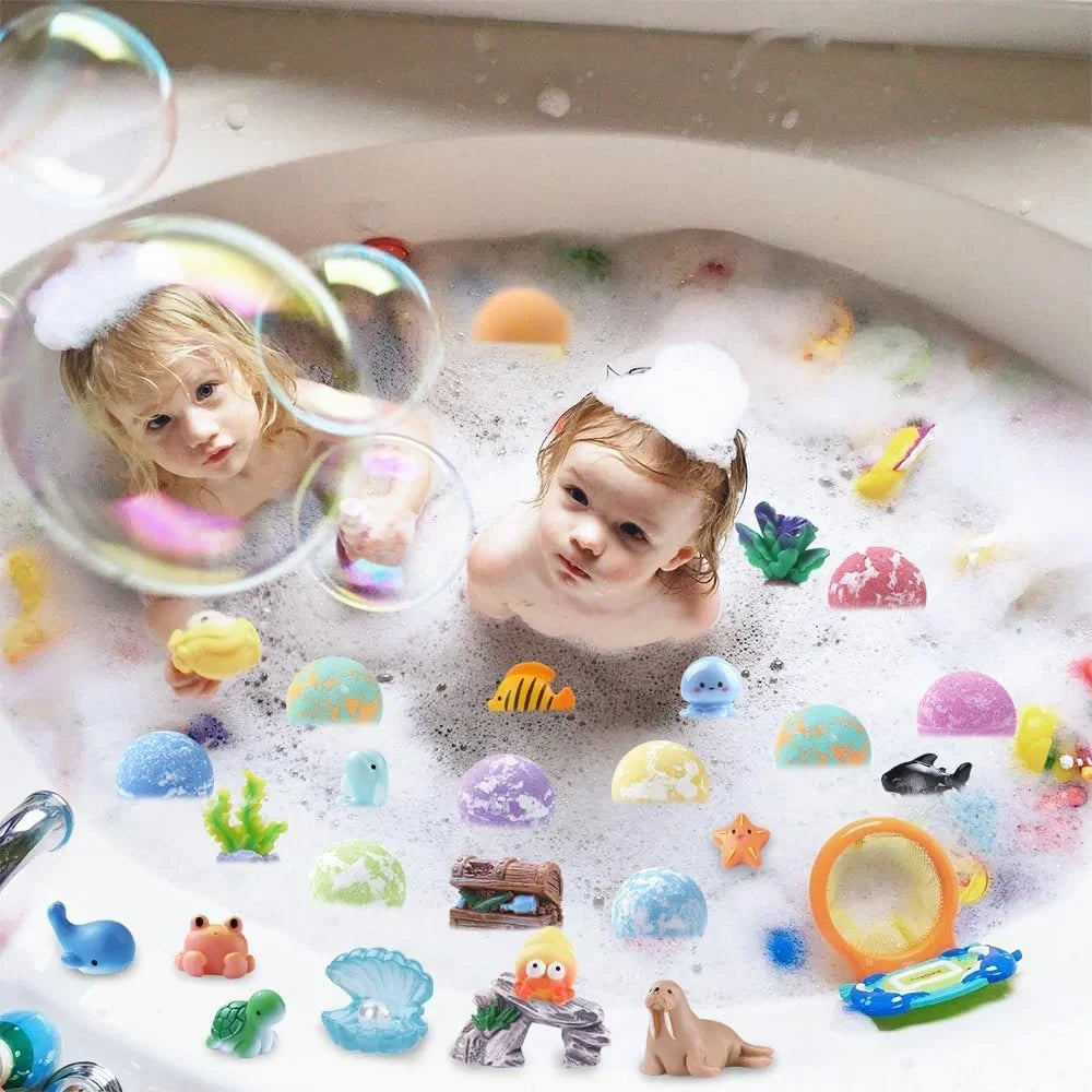 Kids Bath Bomb Gift Set with Surprise Ocean Toys