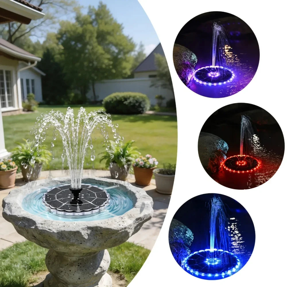 Solar Powered Garden Fountain Pump