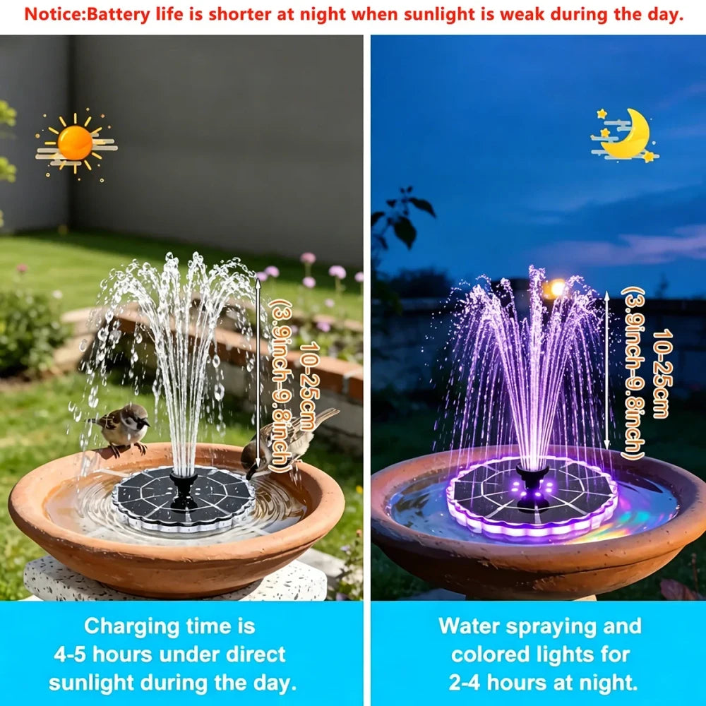 Solar Powered Garden Fountain Pump