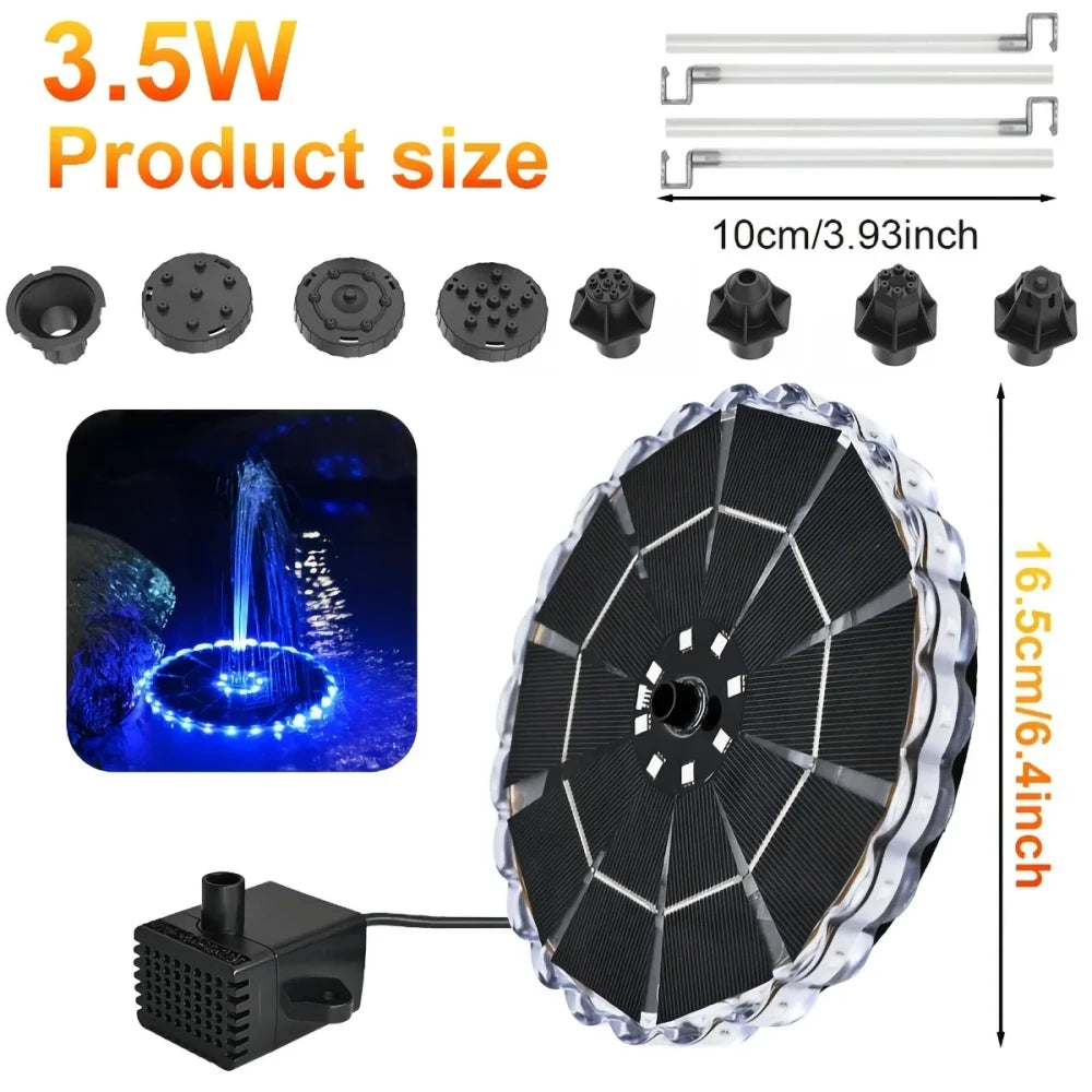 Solar Powered Garden Fountain Pump