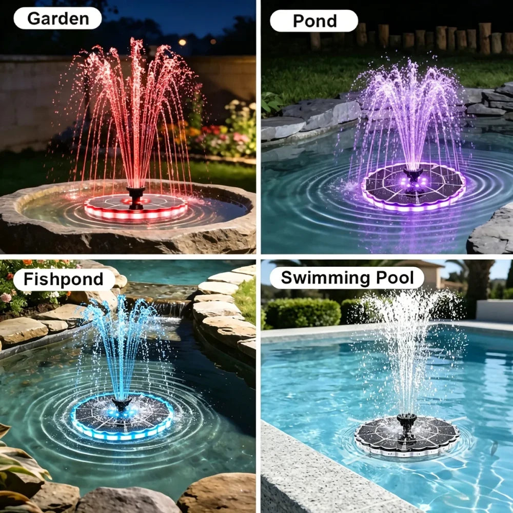 Solar Powered Garden Fountain Pump