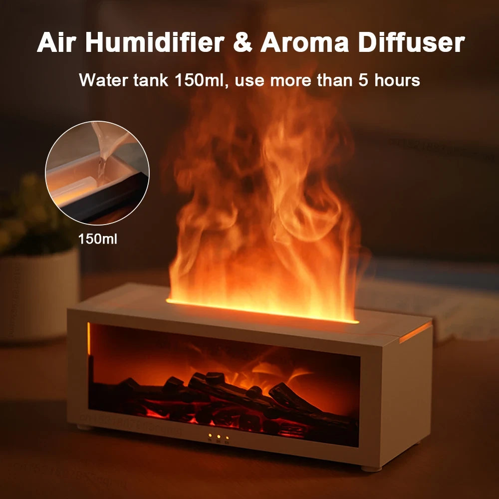 Flame Essential Oil Diffuser Humidifier