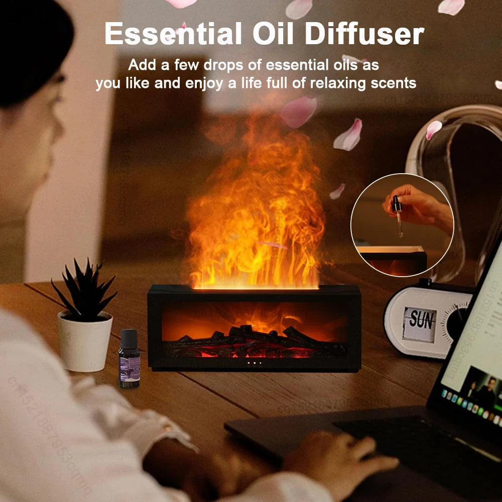 Flame Essential Oil Diffuser Humidifier