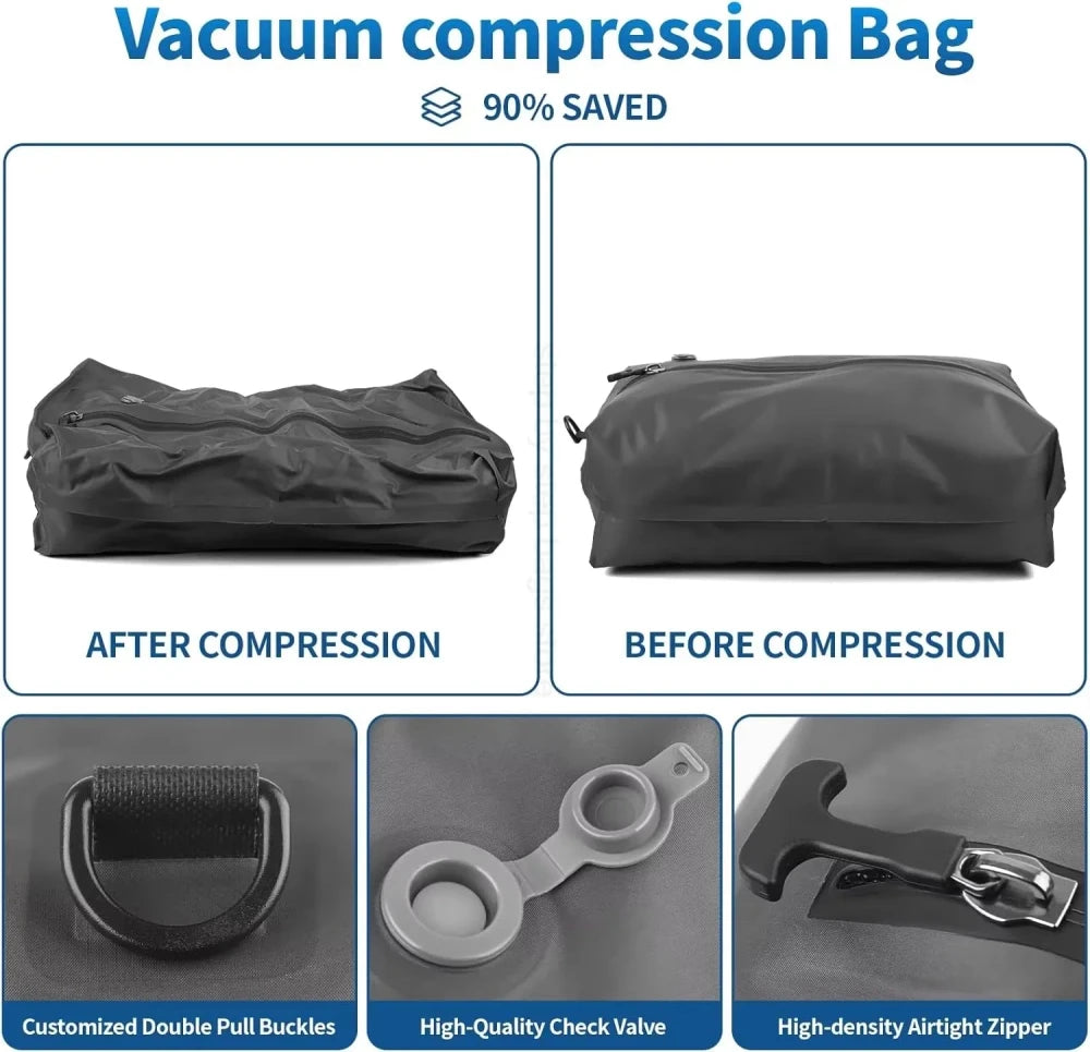 Travel Luggage Compression Vacuum Bags with Pump