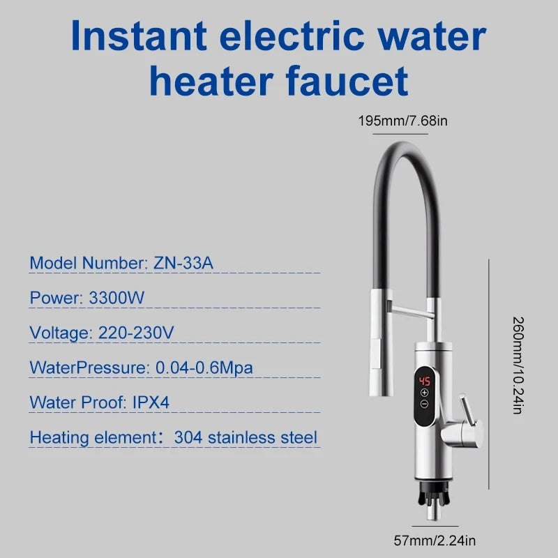 Instant Heating Kitchen Water Tap