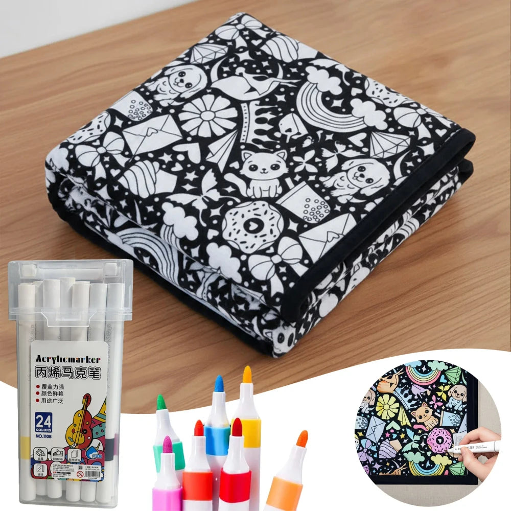 DIY Coloring Blanket Marker Kit