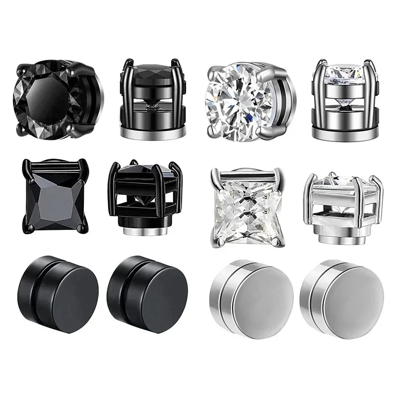 Crystal Magnetic Ear Studs