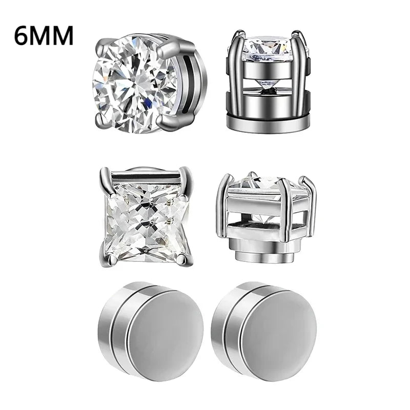 Crystal Magnetic Ear Studs