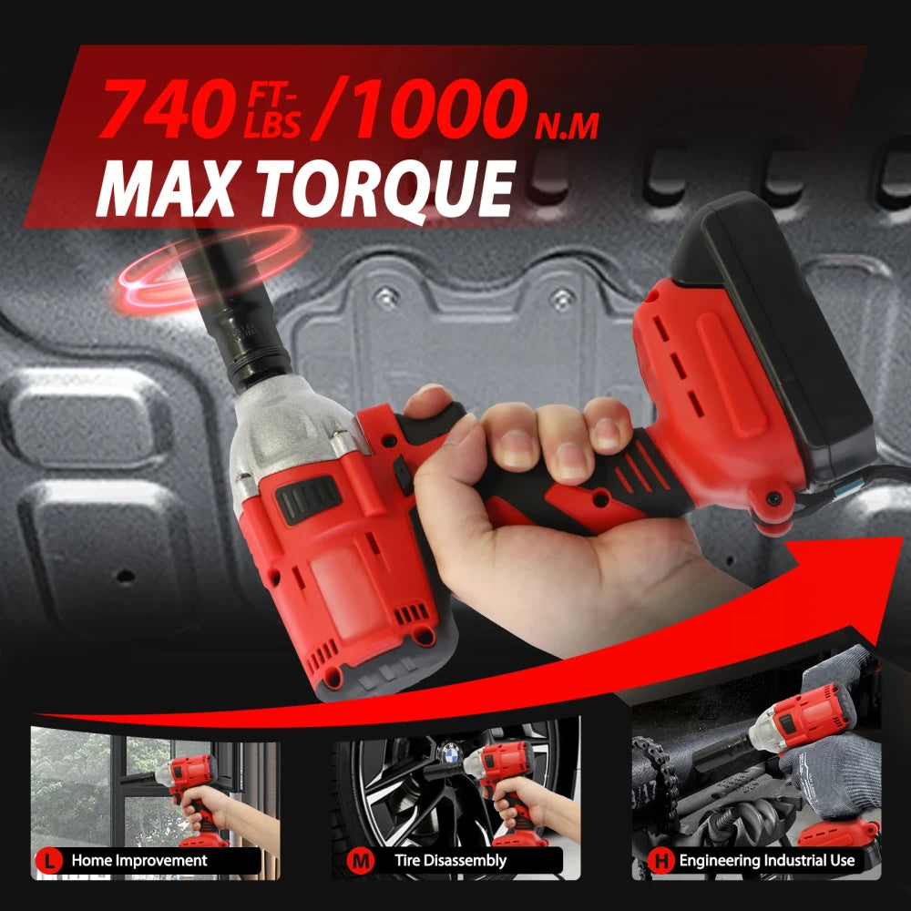 Cordless Electric Impact Wrench Set