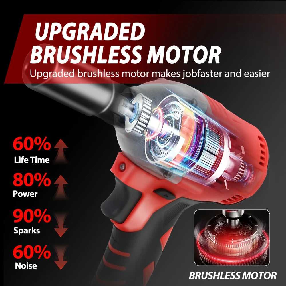 Cordless Electric Impact Wrench Set