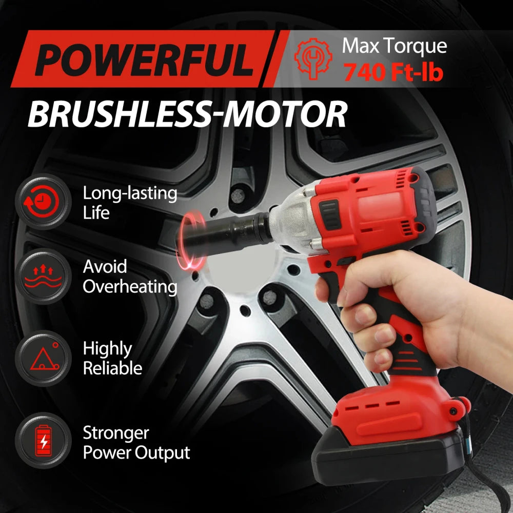 Cordless Electric Impact Wrench Set