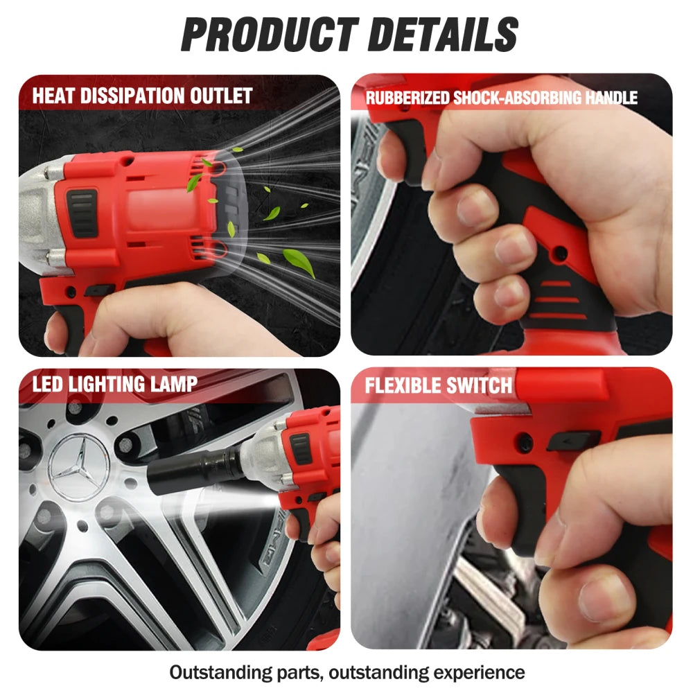 Cordless Electric Impact Wrench Set