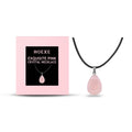 Hoexe Exquisite Powder Crystal Necklace Light Luxury Niche Ins Simple Style Everyday Clavicle Chain Gentle Temperament
