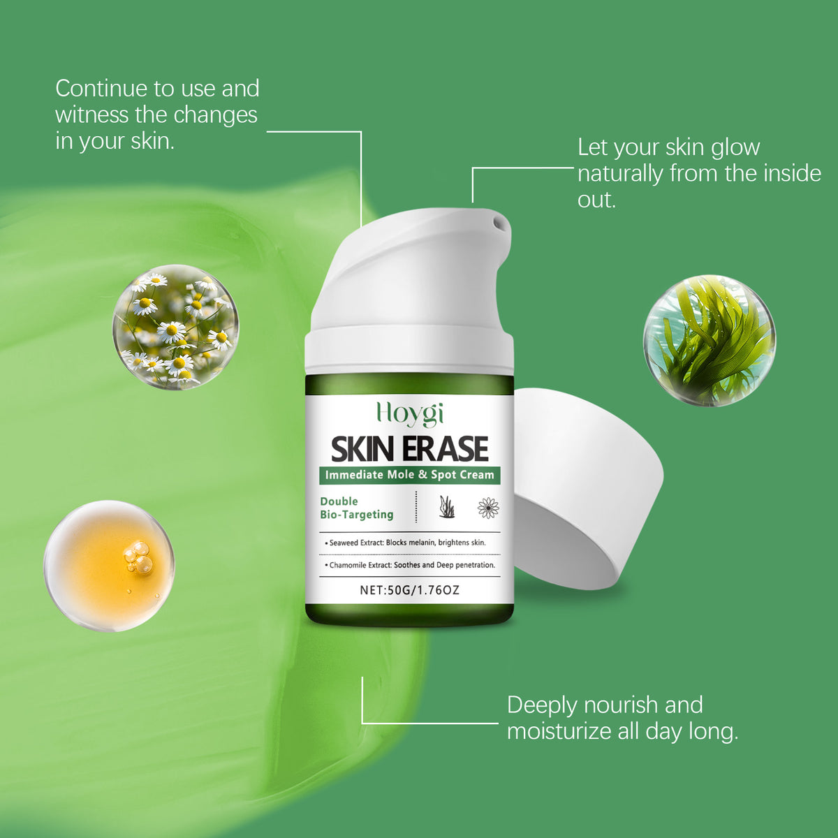 Hoygi Brightening Moisturizer, Soothes, Hydrates And Improves Skin Dullness Multi-Effect Daily Portable Set