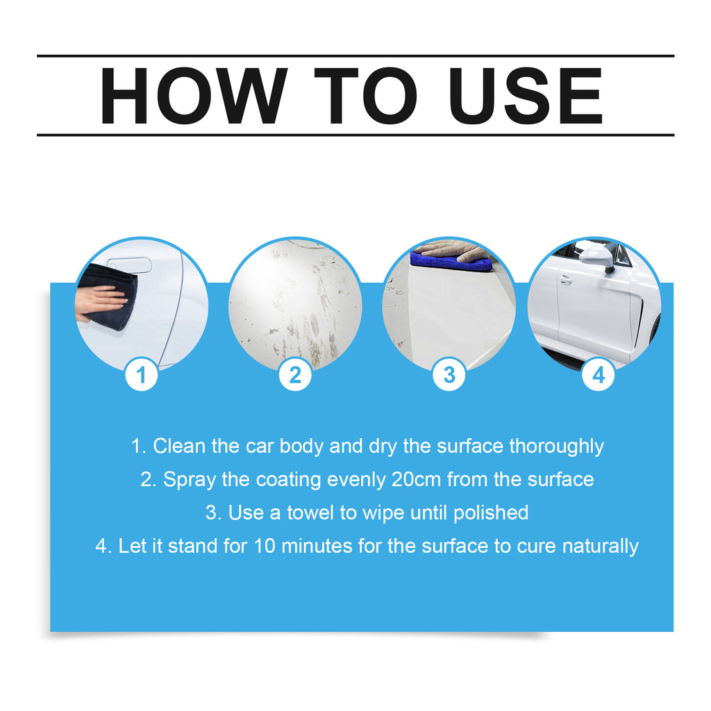 Homonth Automotive Multi-Functional Coating Spray, Car Paint Retrofitting Anti-Stain Gloss Brightening Coating Coating Protective Agent