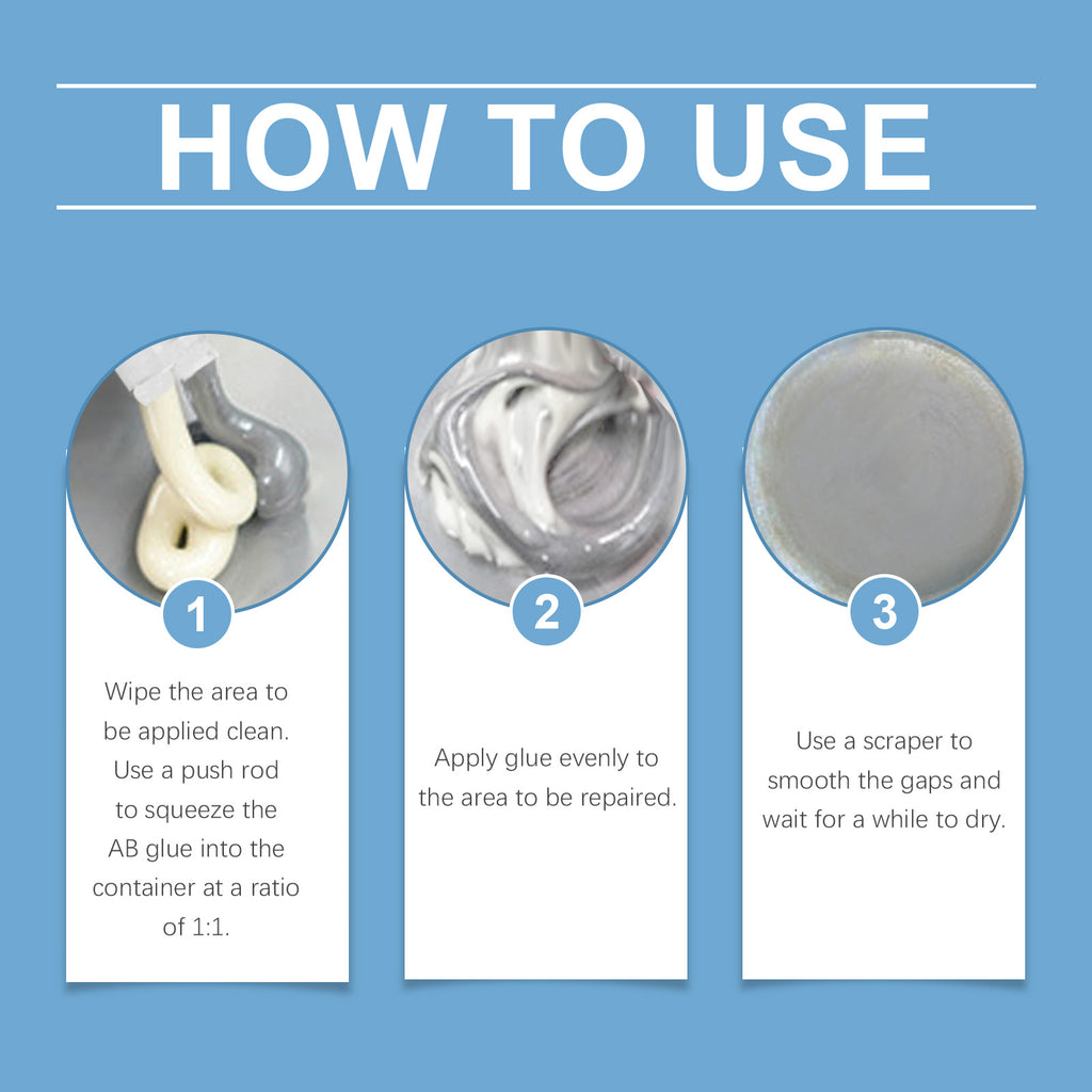 Jue Fish Metal Repair Epoxy Adhesive, Casting Glue Ab Adhesive Repair Agent Waterproof Plugging Metal Adhesive