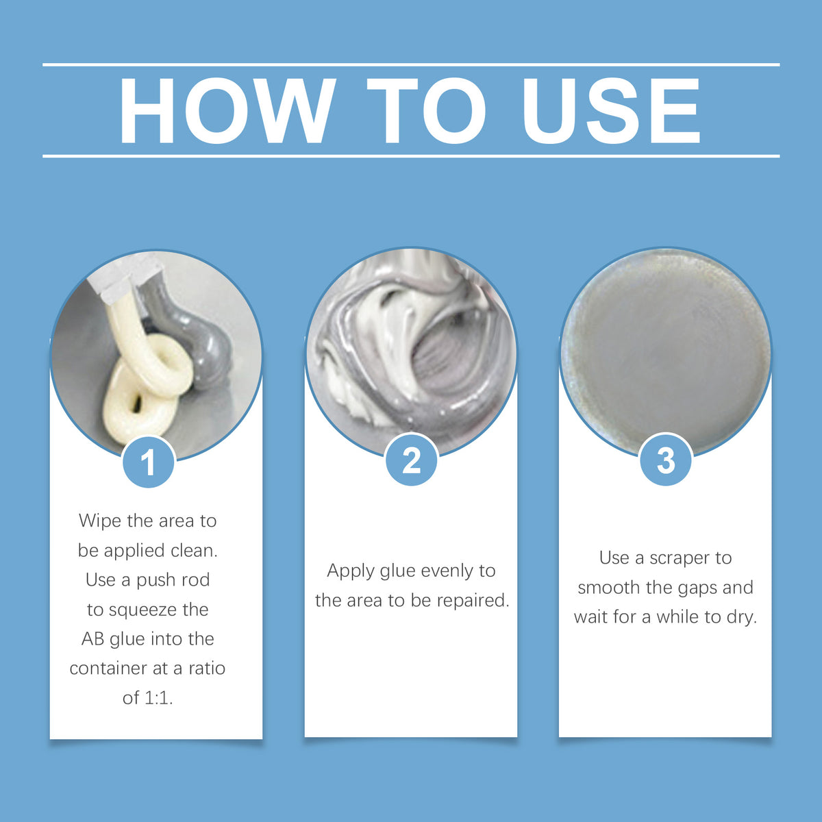 Jue Fish Metal Repair Epoxy Adhesive, Casting Glue Ab Adhesive Repair Agent Waterproof Plugging Metal Adhesive