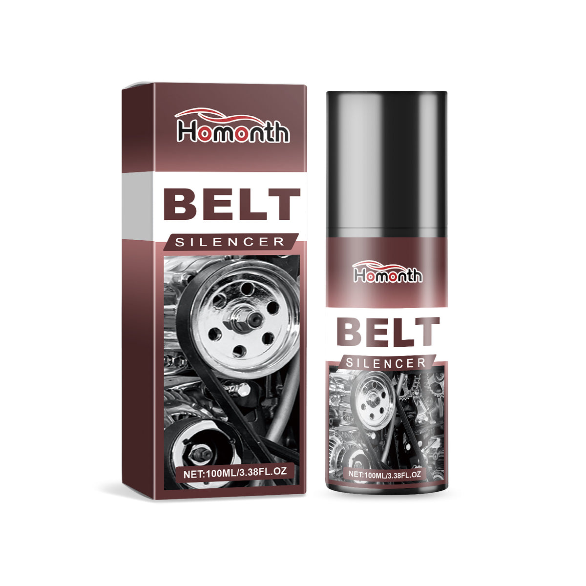 Homonth Automobile Engine Belt Lubricant, Automobile Belt Abnormal Sound Aging Rubber Strip Protection And Maintenance Agent