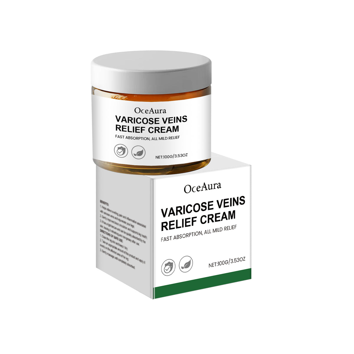 OceAura Leg Care Cream Gentle Relief For Leg Discomfort Topical Treatment Cream For Daily Leg Massage