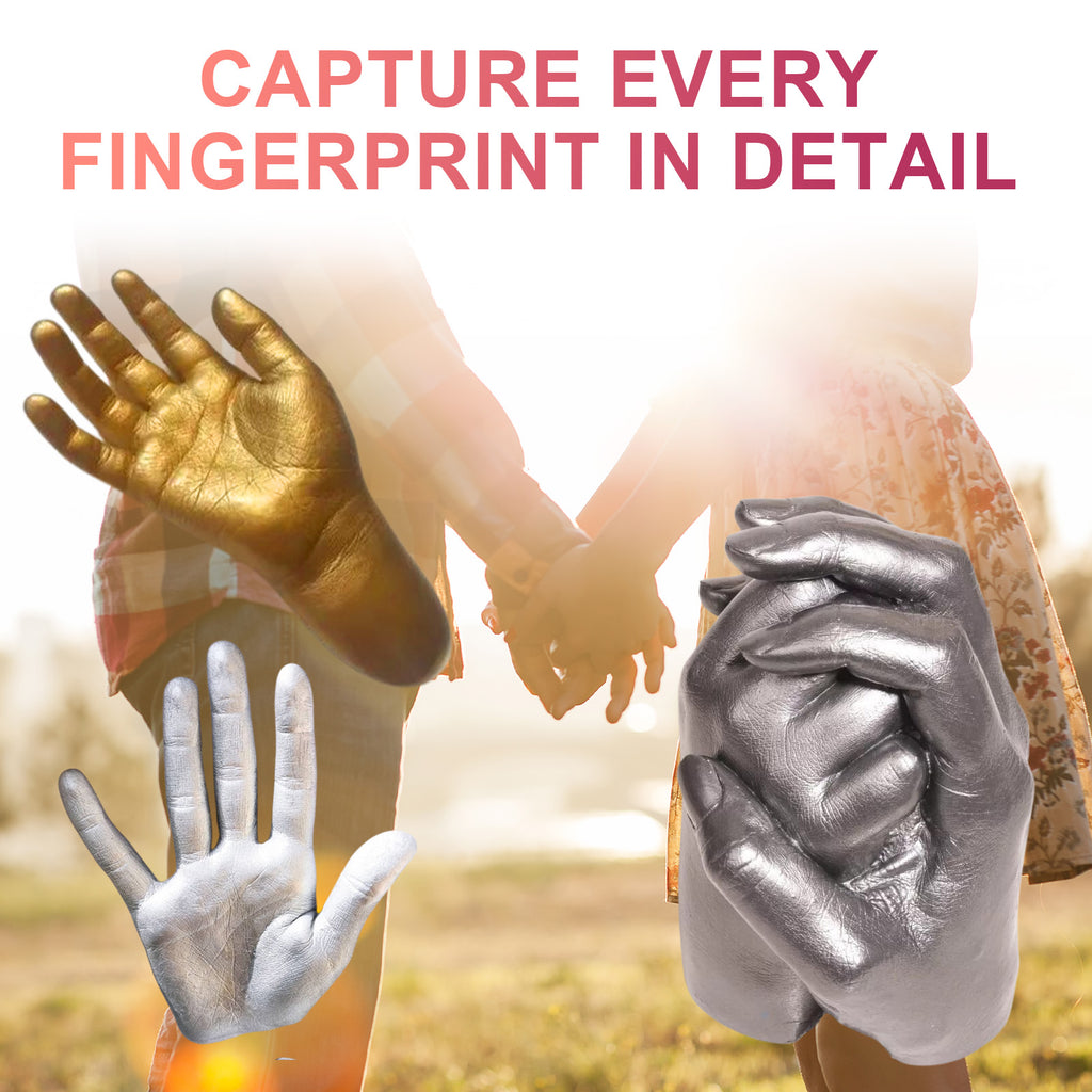 Couple Hand Model Clone Powder, Valentine's Day Diy Gift 3d Hand Model Crafts Creative Home Decoration