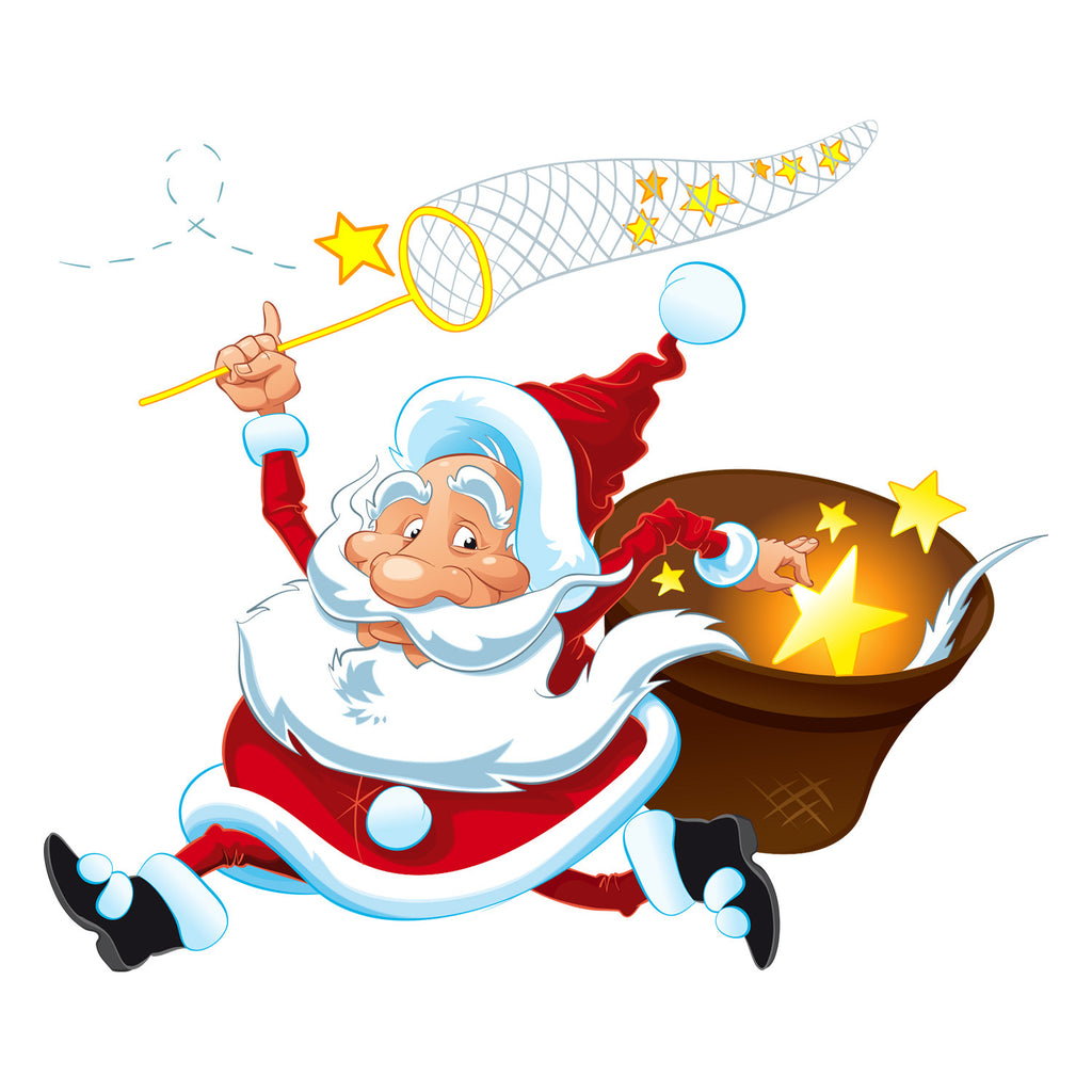 Christmas glow in the dark Santa Claus holiday decoration switch sticker luminous material sticker