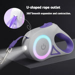 LED Retractable Dog Leash with Light