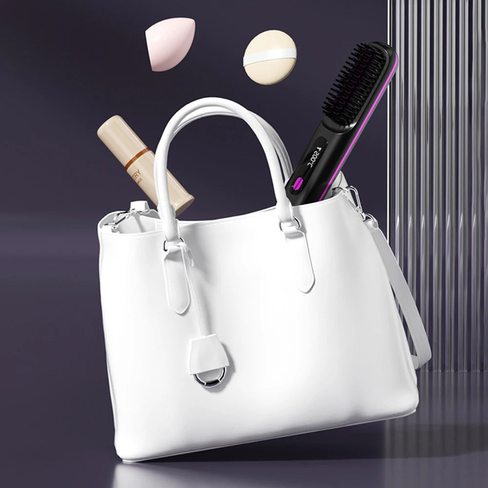 Portable Wireless Hair Straightening Comb
