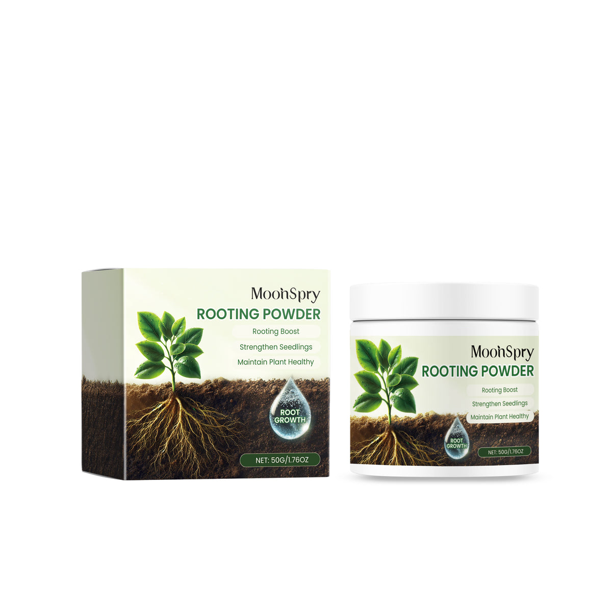 MoonSpry Plant Root Powder Is A Nutrient Supplement To Improve The Rooting And Seedling Strength Of Soil Green Plants And Flowers