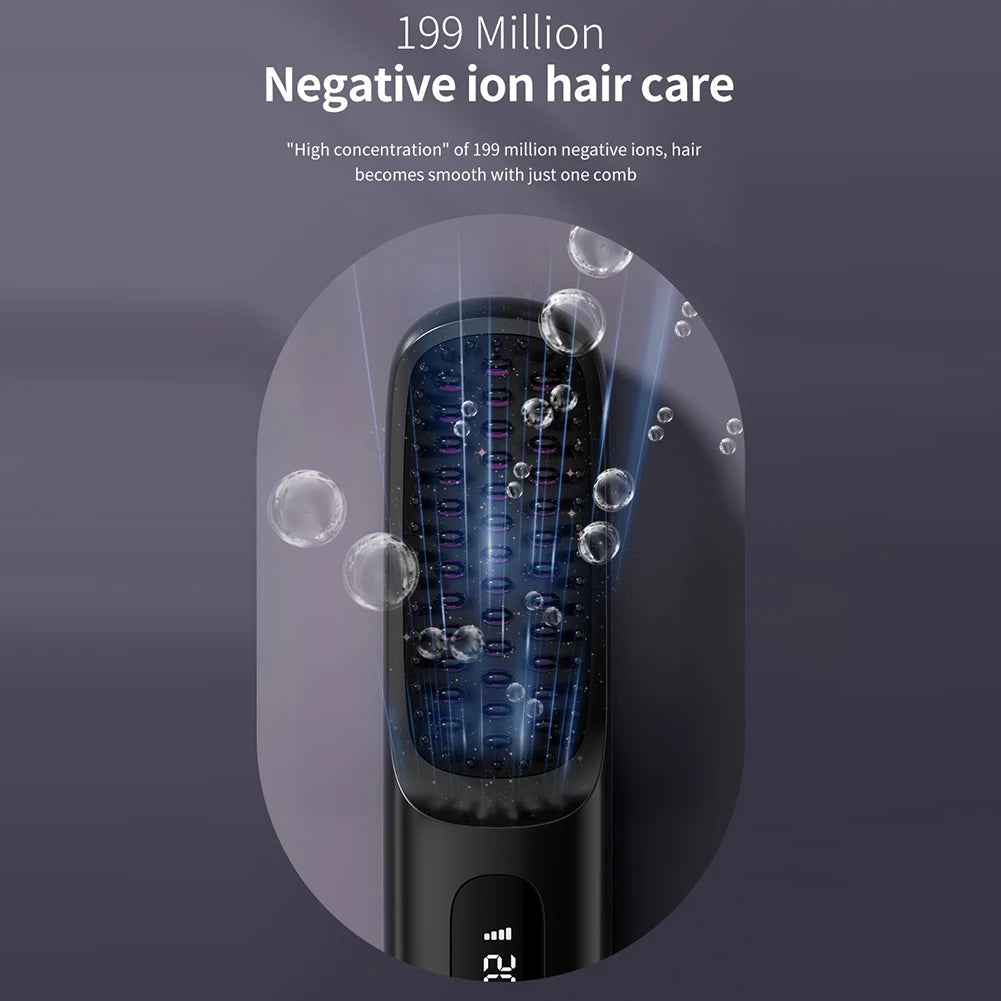 Portable Wireless Hair Straightening Comb
