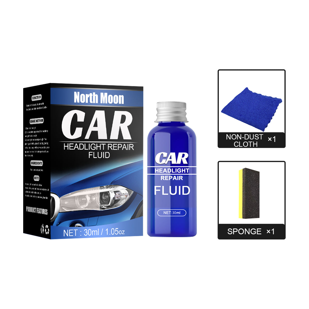 Rayhong Car Lamp Refurbishment And Repair Agent (30ml Set) Set Of Car Lamp Crystal Refurbishment And Repair Agent, Headlamp Repair Liquid