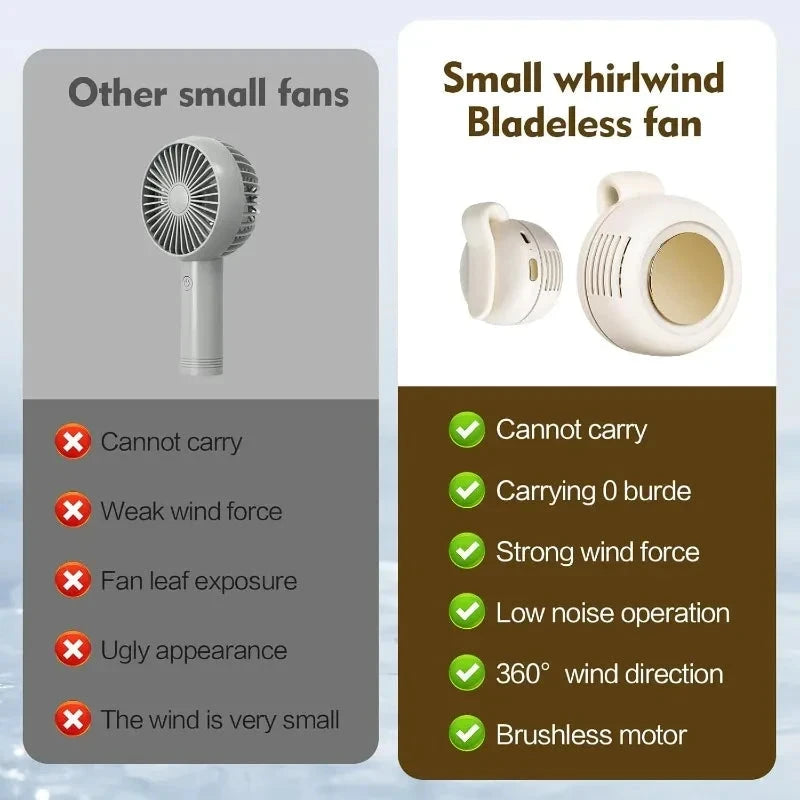 Portable Mini Bladeless Clip Fan