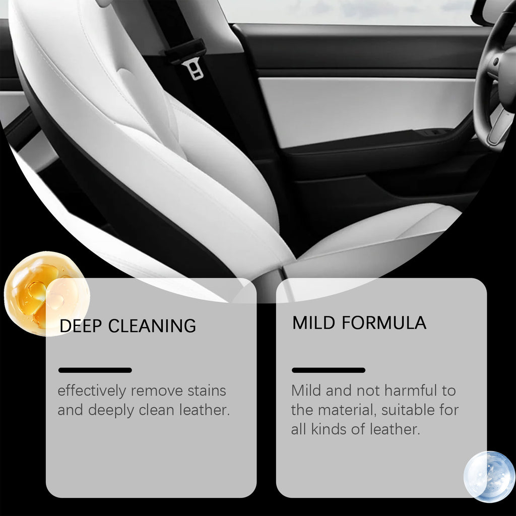 Homonth Automotive Leather Care Cleaning Cream, Automotive Interior Seat Decontamination Bright Maintenance Care Cream
