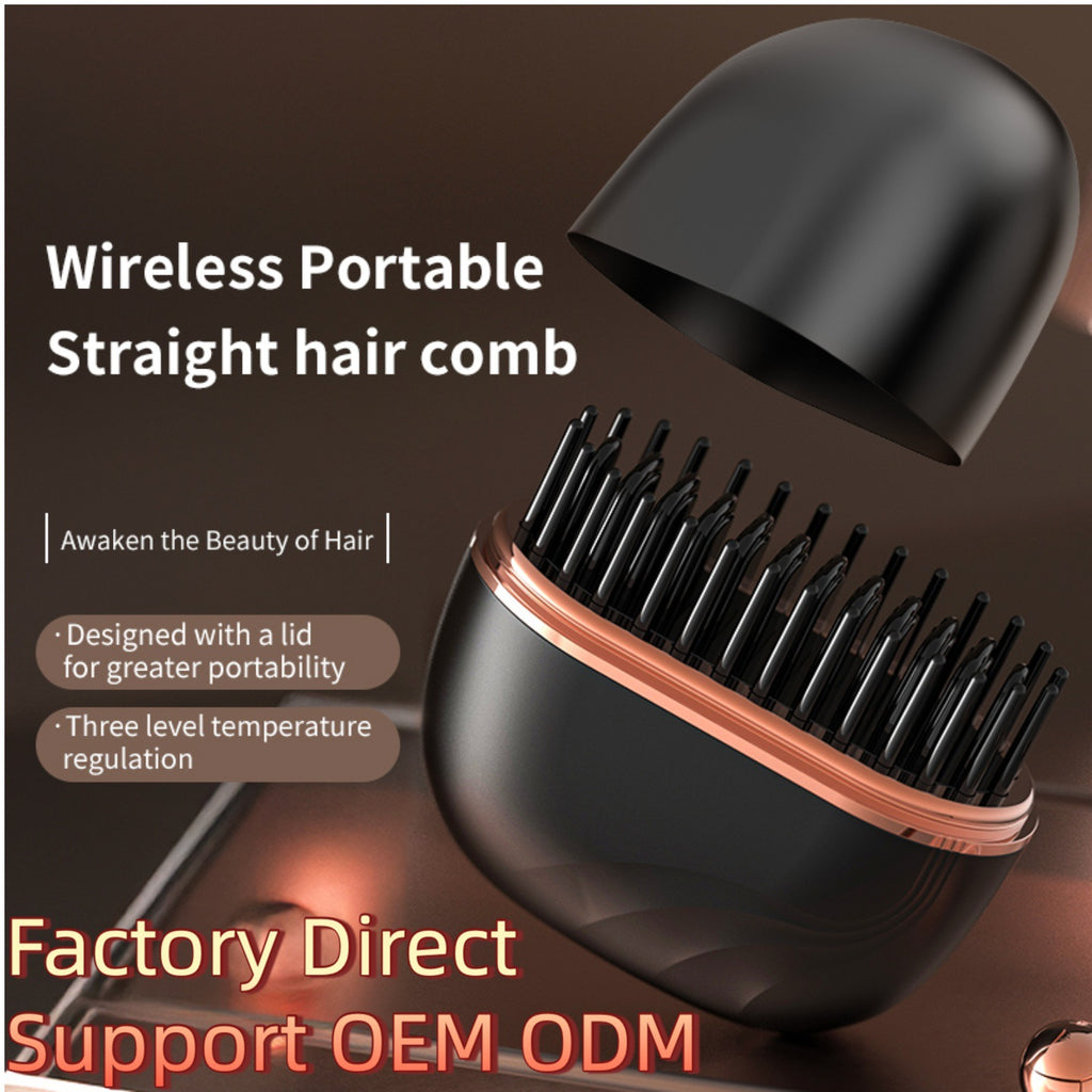 Portable Wireless Hair Straightening Comb