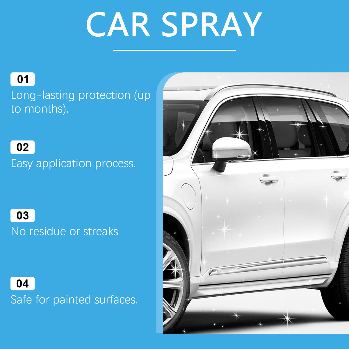 Homonth Multifunctional Coating Spray Set, Automotive Paint Surface Protection Coating Long-Lasting Gloss Protection