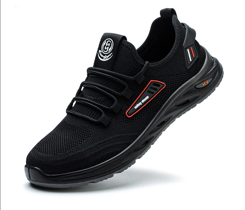 Flyknit labor protection shoes for men, anti smashing and puncture insulation 10kV safety shoes, wear-resistant, lightweight, br