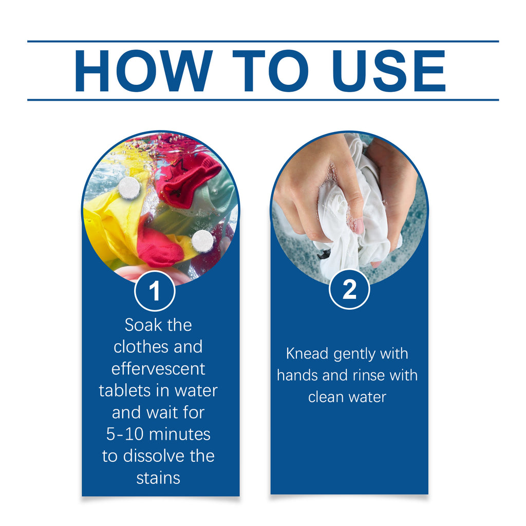 Jakehoe Multifunctional Cleansing Effervescent Tablet Gently Cleans Clothes To Remove Stubborn Stains In Bathroom And Kitchen