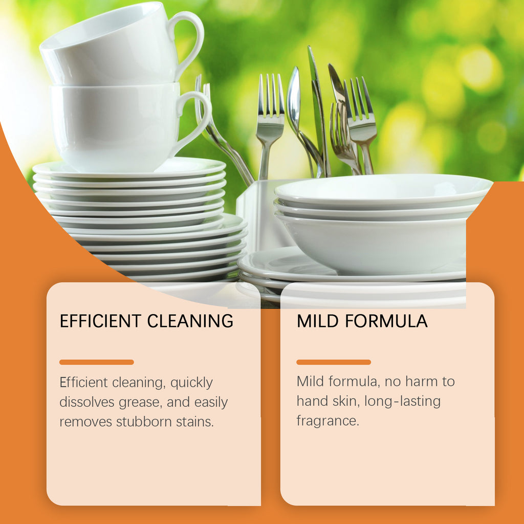 Jakehoe Dishwashing Liquid Kitchen Utensils, Dishes And Chopsticks Clean Decontamination, Oil Removal Fresh And Gentle Dishwashing Liquid