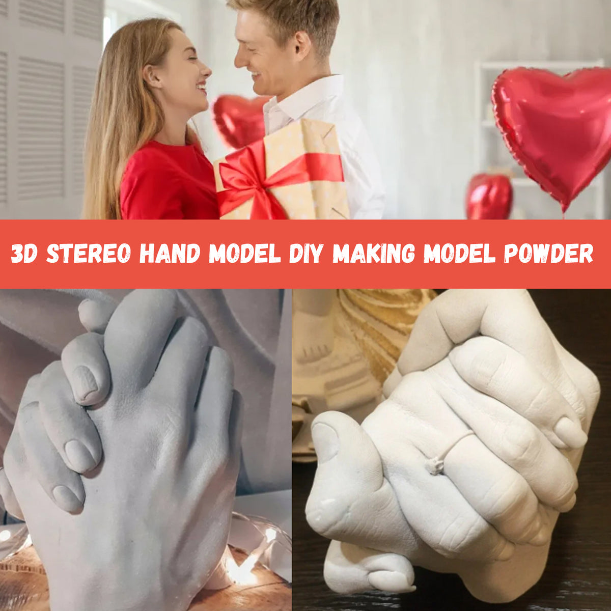Hand Casting Kit, Three-Dimensional Hand Model Plaster Clone Model Homemade Commemorative Gift Crafts
