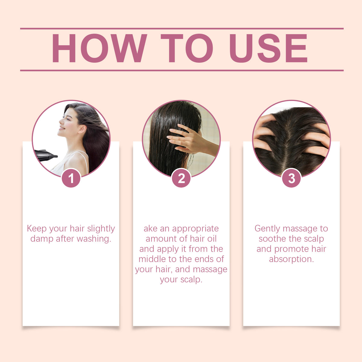 Hoegoa Hair Care Essential Oil, Nourishes Smooth Hair, Natural Shine, Fluff And Improves Frizzy Hair