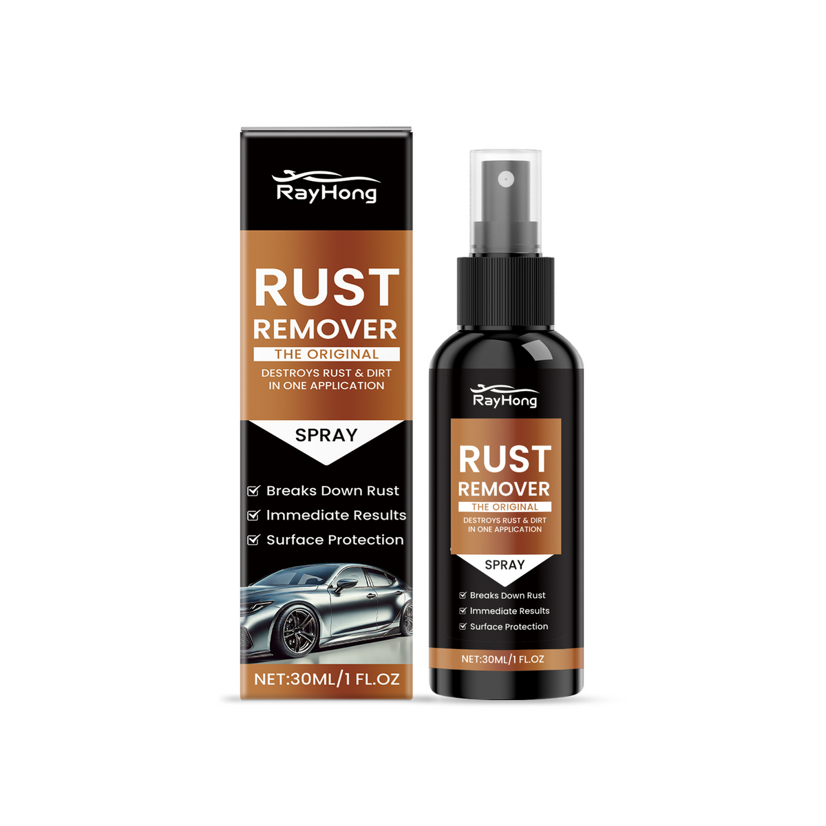 Rayhong Car Rust Remover Rust Remover, Gloss Mild Clean Stain Remover Car Rust Remover