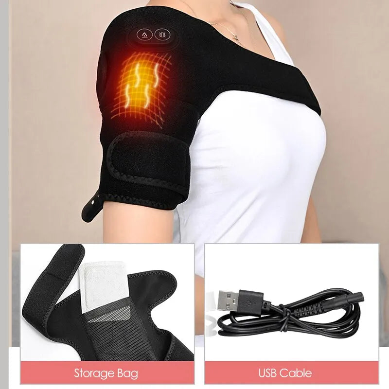 USB Heated Shoulder Brace for Injury Rehabilitation