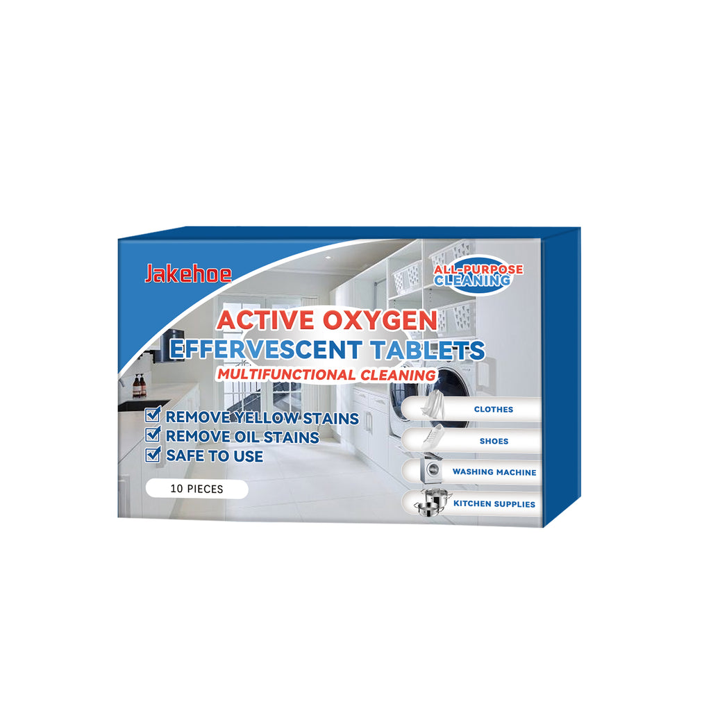 Jakehoe Multifunctional Cleansing Effervescent Tablet Gently Cleans Clothes To Remove Stubborn Stains In Bathroom And Kitchen
