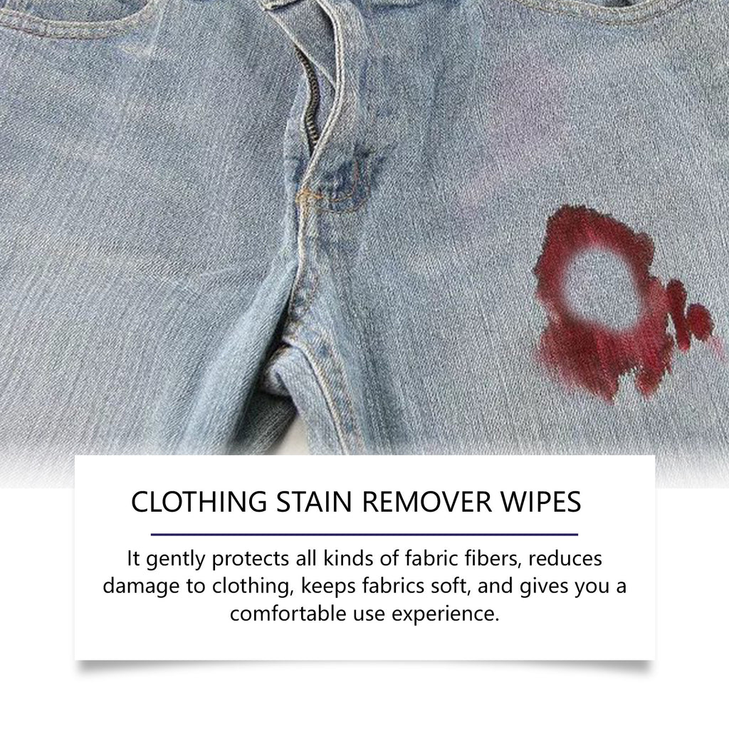 Jakehoe Clothes Stain Remover Wipes Grease Stain Remover Mild Clean Clean White Color Protection Stain Remover