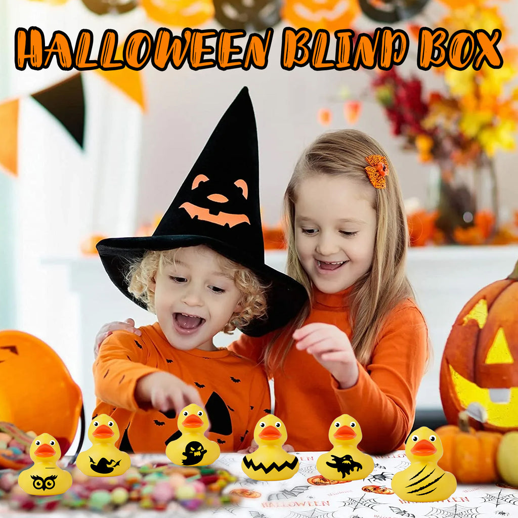 Halloween Duck Blind Box, Advent Countdown 24 Grid Surprise Decoration Rubber Duck Toy Gift Box
