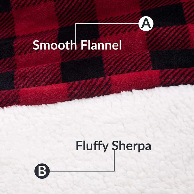 Cozy Reversible Fleece Hoodie Blanket